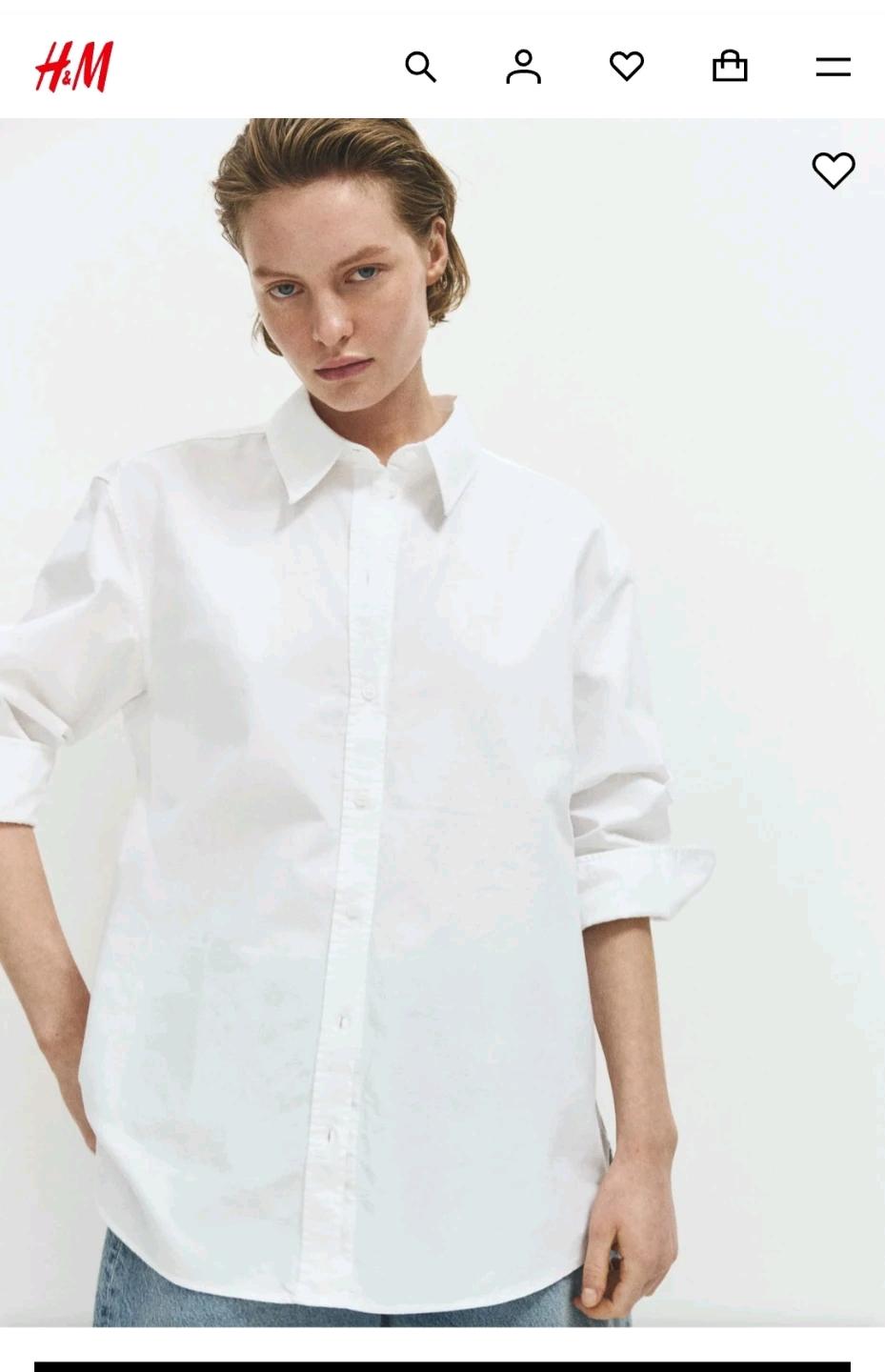 H&M 화이트 셔츠 M 사이즈 2
