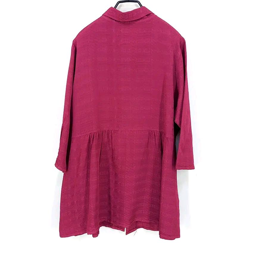 인견나라 여성 여름 7부소매 블라우스 다크핑크L(HU46505) 3
