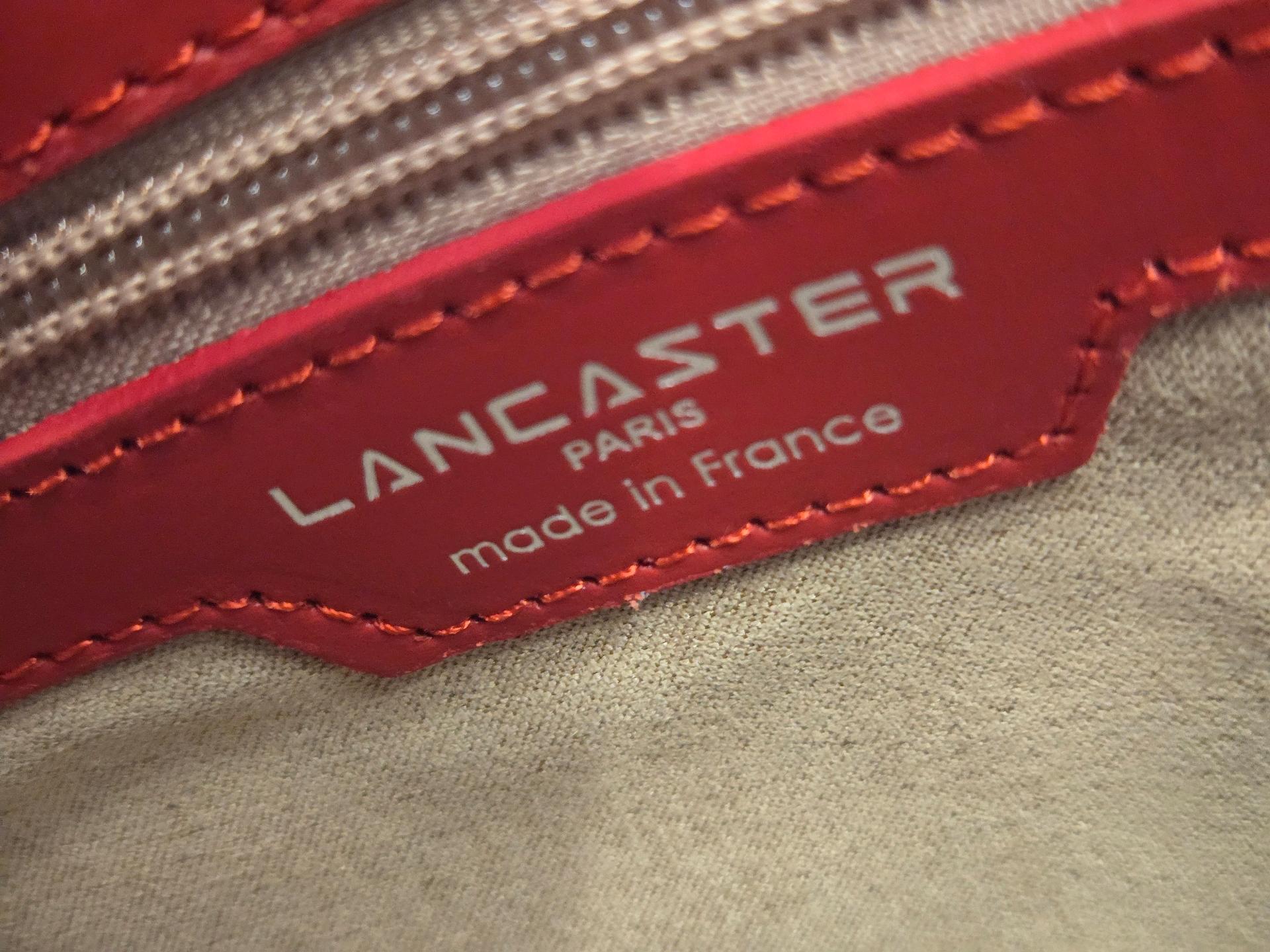 [LANCASTER] 랑카스터 레드 레더 토트백 숄더백 14