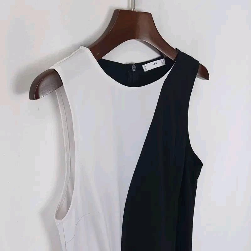 MNG SUIT 배색 민소매원피스 S 5