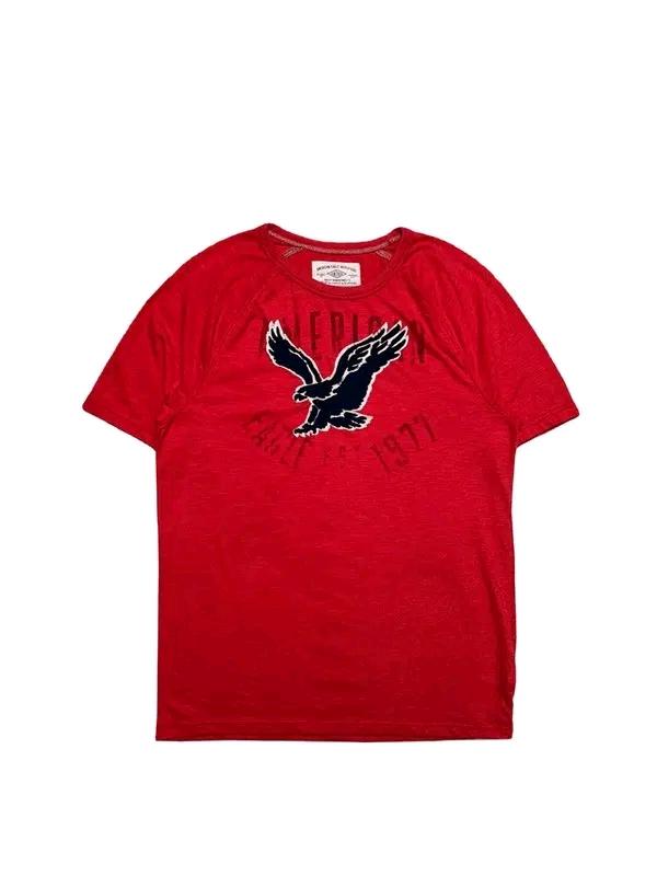 AMERICAN EAGLE 빈티지 반팔티 레드 S 2