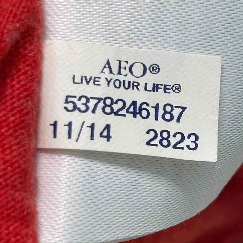 AMERICAN EAGLE 빈티지 반팔티 레드 S 6