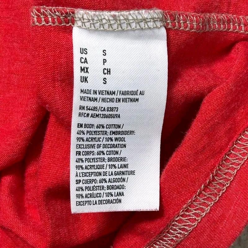AMERICAN EAGLE 빈티지 반팔티 레드 S 8