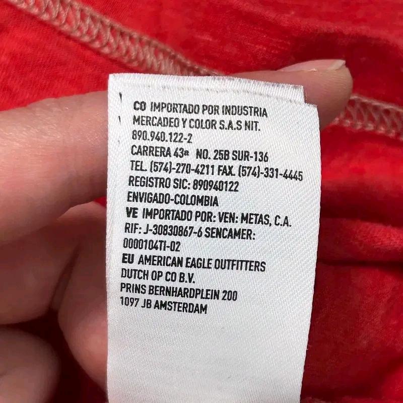 AMERICAN EAGLE 빈티지 반팔티 레드 S 9