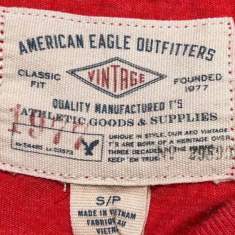 AMERICAN EAGLE 빈티지 반팔티 레드 S 7