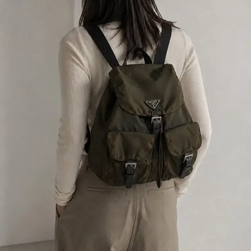 (PRADA 정품) 프라다 나일론 투포켓 백팩 3