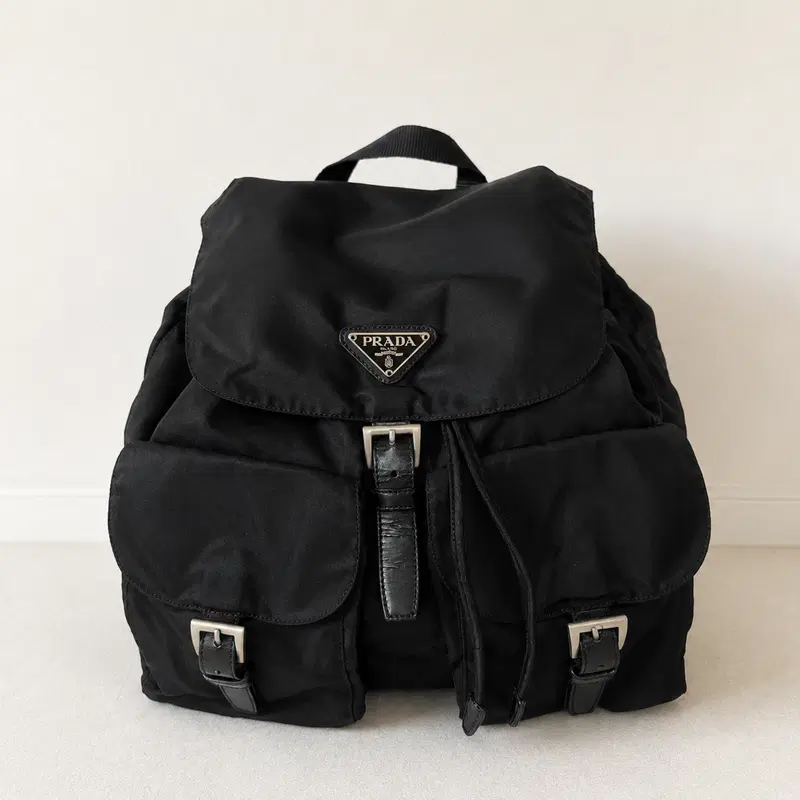 (PRADA 정품) 프라다 블랙 나일론 투포켓 백팩 2