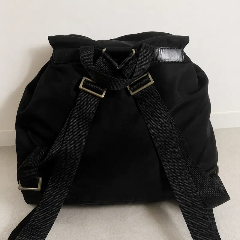 (PRADA 정품) 프라다 블랙 나일론 투포켓 백팩 4