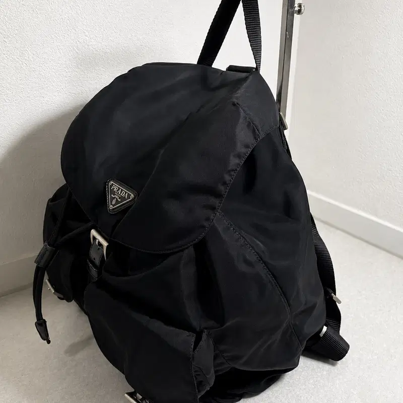 (PRADA 정품) 프라다 블랙 나일론 투포켓 백팩 6