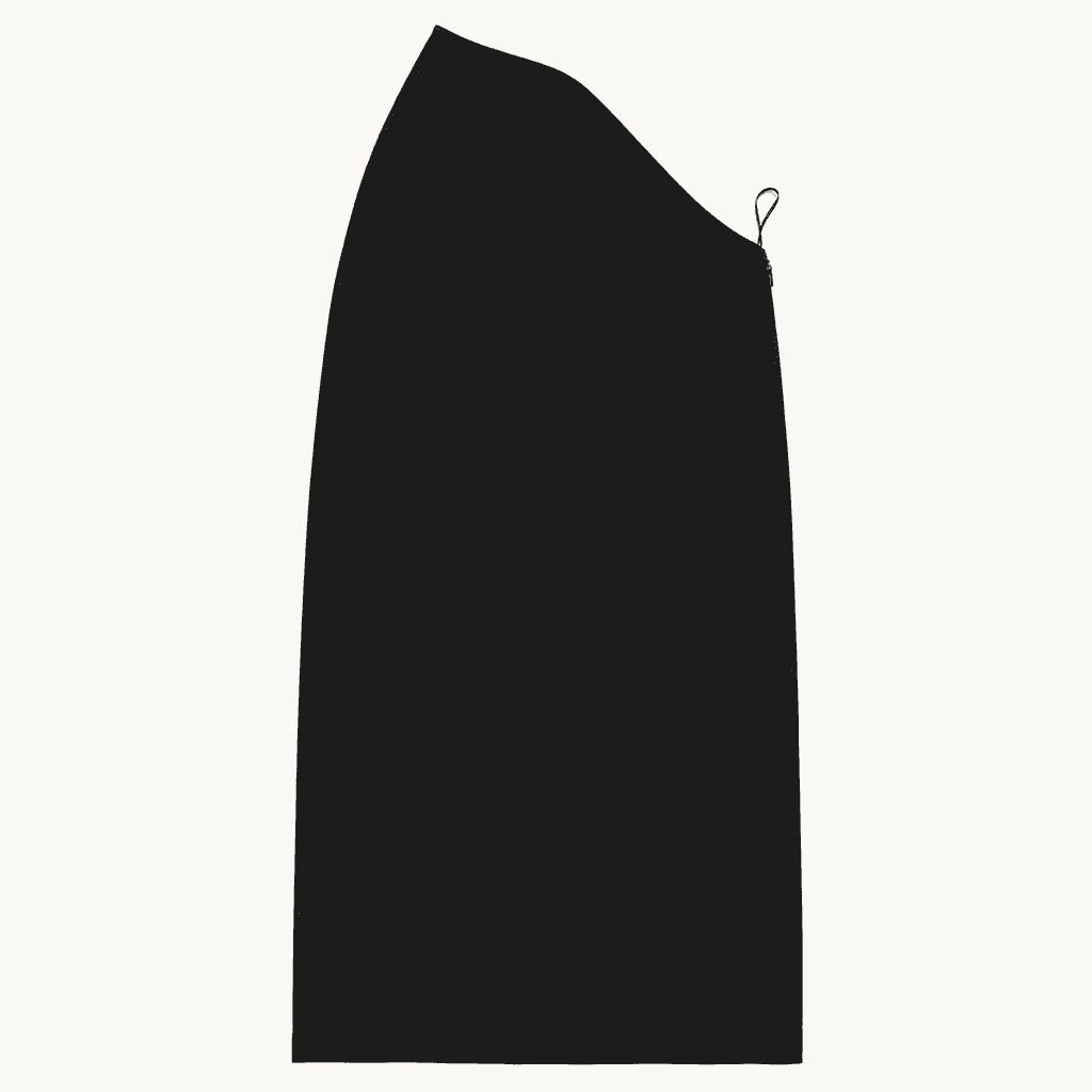 르메르 블랙 비대칭 펜슬 스커트 블랙 LEMAIRE 1