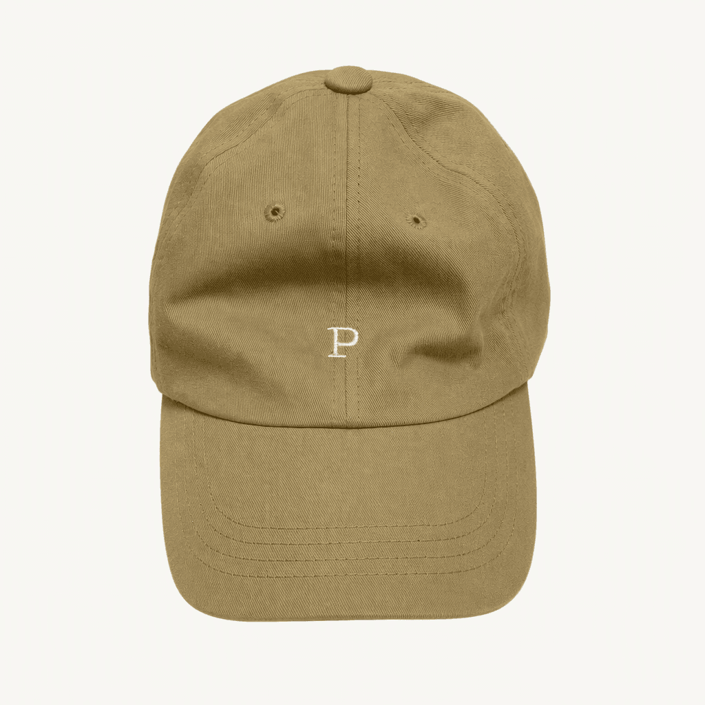 베이지 P 자수 볼캡