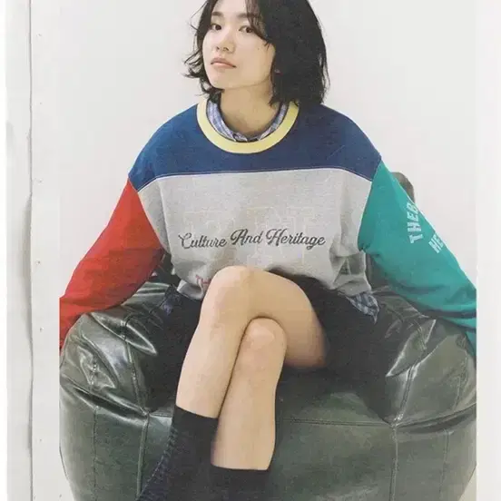 더바넷 thebarnnet 컬러 블록 맨투맨 2
