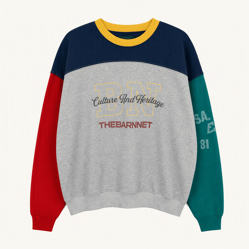 더바넷 thebarnnet 컬러 블록 맨투맨 1