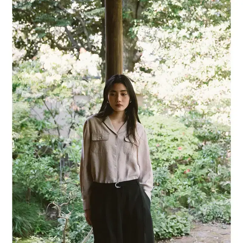 시야쥬 오픈카라포켓셔츠 모카베이지 새상품 3