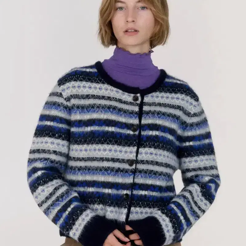 시엔느 Grandpa Jacquard Cardigan 3