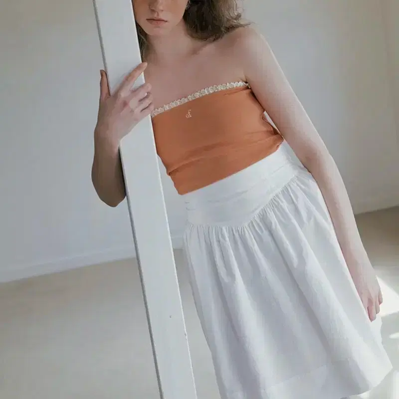 오버듀플레어 코르셋 볼륨 스커트 아이보리 3