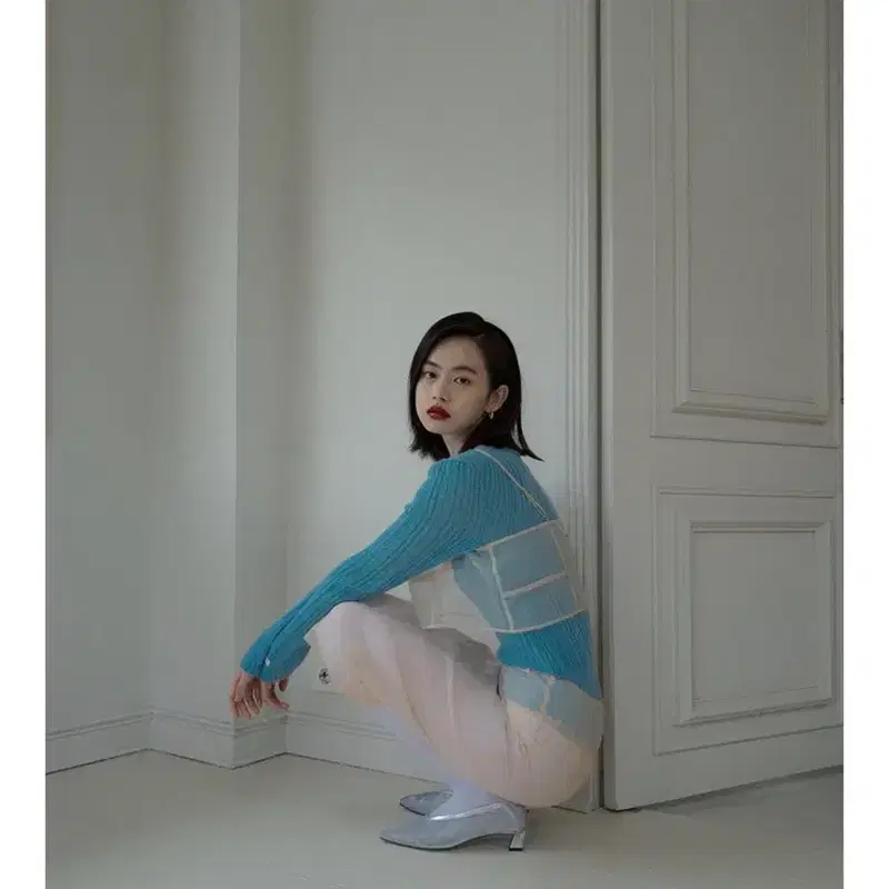 오버듀플레어 오간자스커트 피치크림 s 9