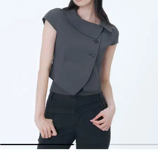 미세키서울 Crop round collar jacket CHARCOAL 2