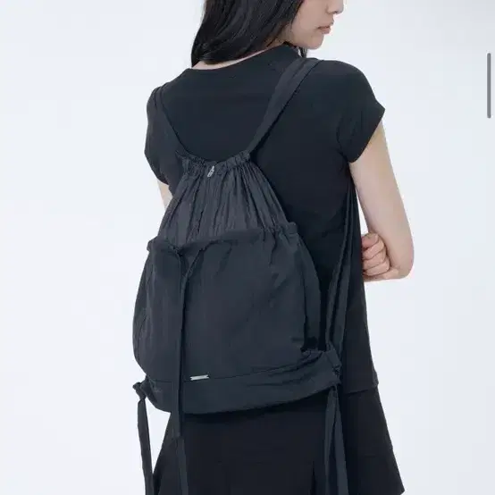 미세키서울 Sheer layered gym sack CHARCOAL 2