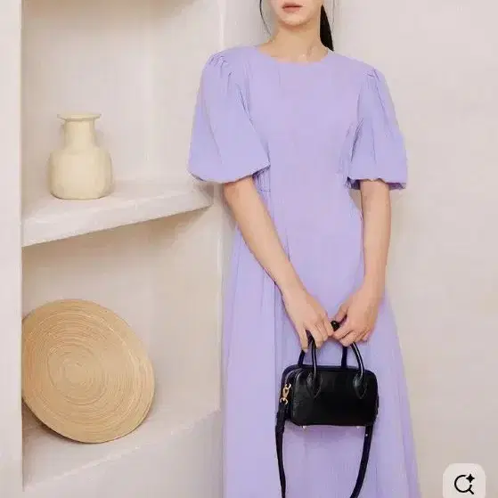 룩캐스트 린넨 라벤더 원피스 F 3