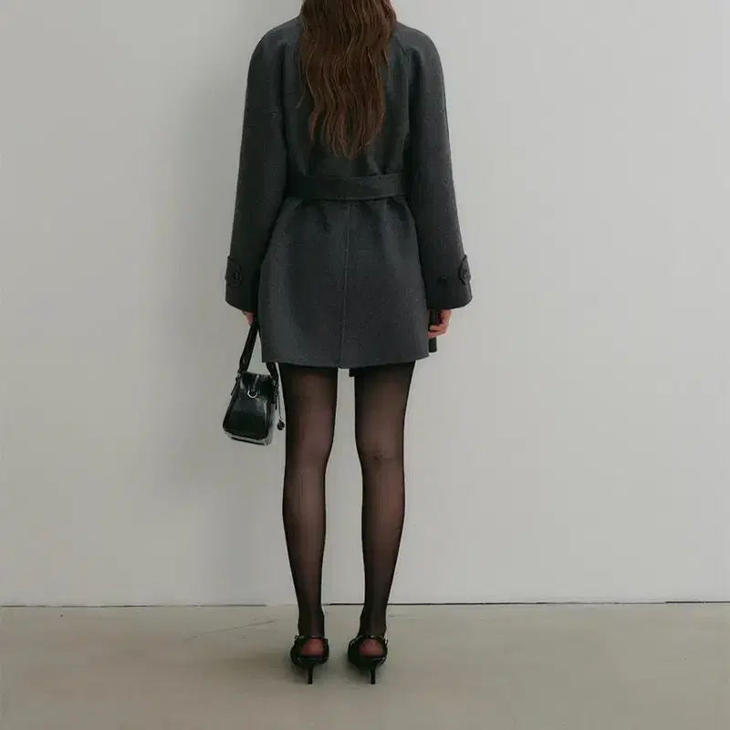 룩캐스트 리앤 울 핸드메이드 하프코트 차콜 7