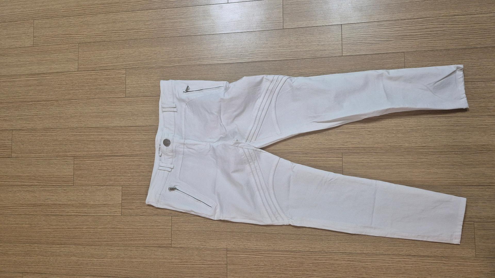 VOV 화이트 지퍼 디테일 슬림 팬츠 4