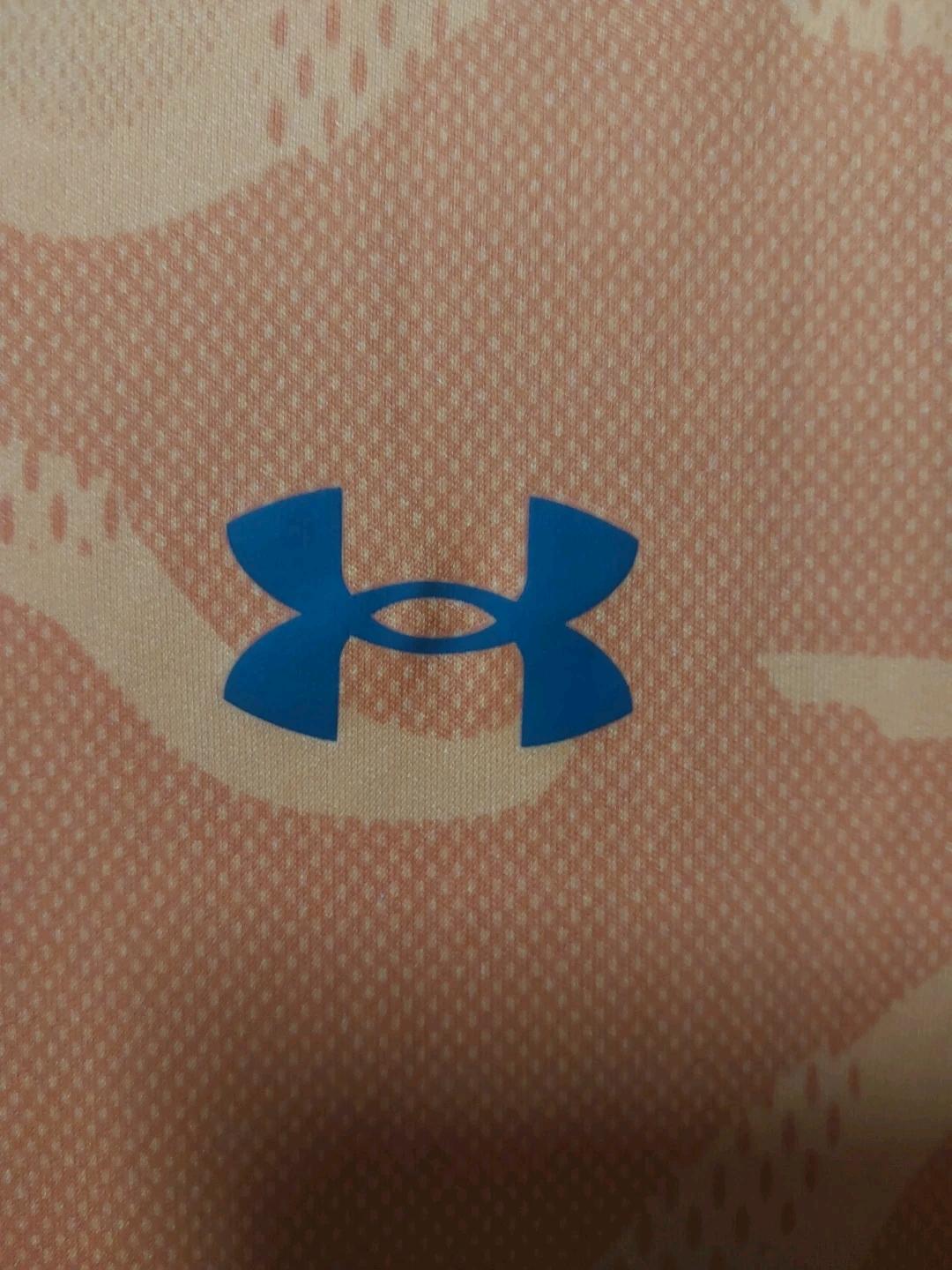 언더아머 오렌지 패턴 기능성 반팔티 L 4