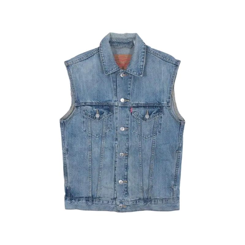 LEVIS 워싱 데님 트러커 베스트 M 2