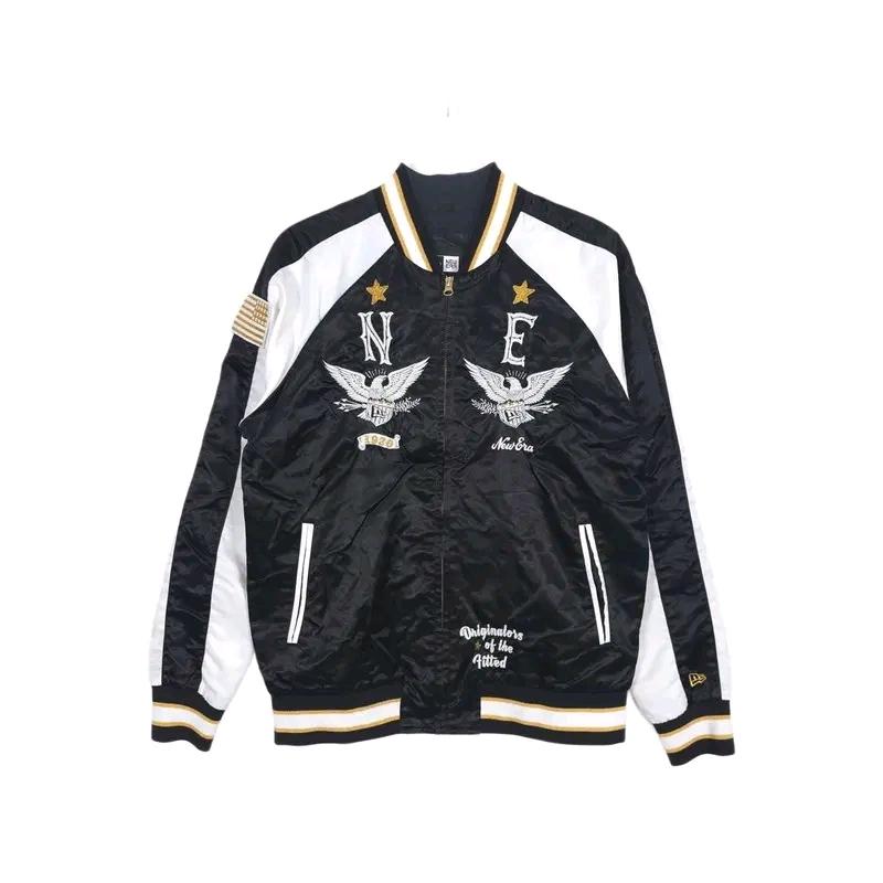 NEW ERA 자수 사틴 스카잔 자켓 M 2