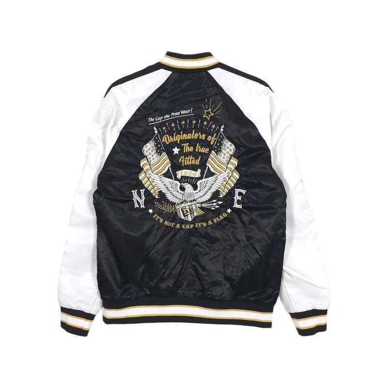 NEW ERA 자수 사틴 스카잔 자켓 M 3