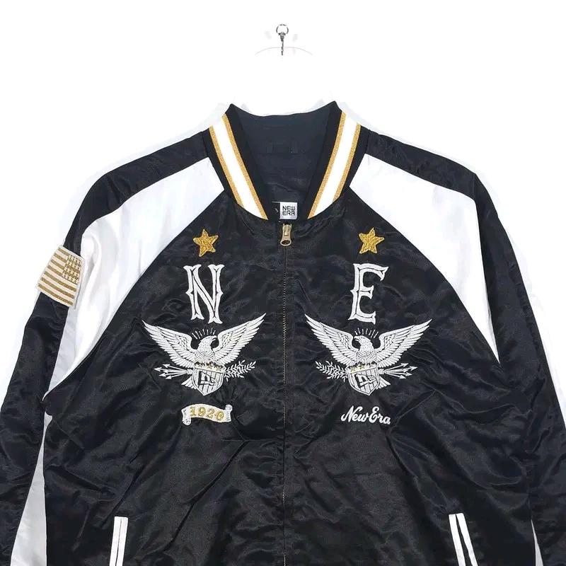 NEW ERA 자수 사틴 스카잔 자켓 M 4