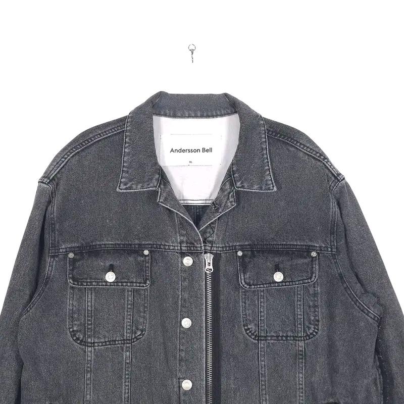 Andersson Bell 디스트로이드 데님 자켓 XL 4