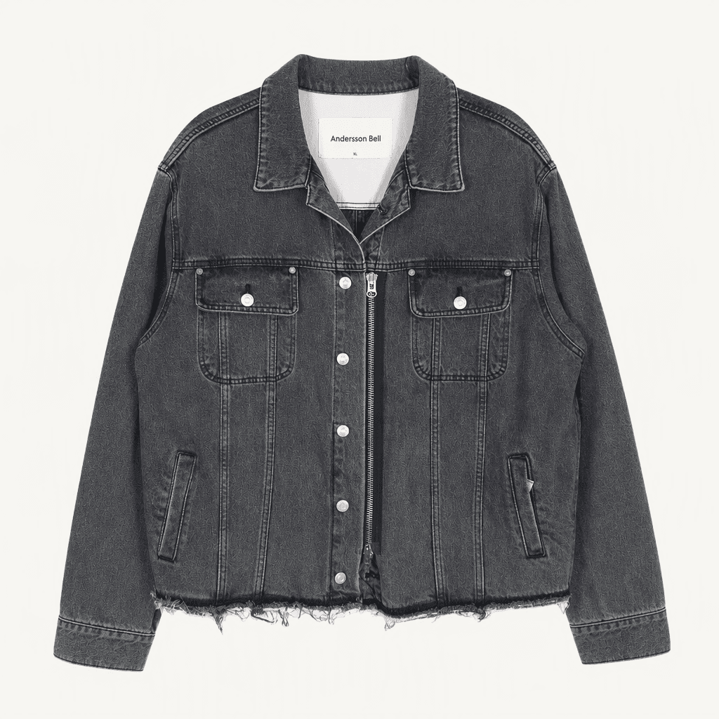 Andersson Bell 디스트로이드 데님 자켓 XL