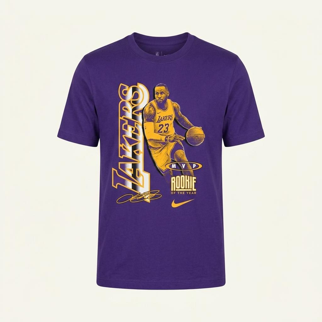 [30% 할인] 나이키 NBA LA 레이커스 르브론 제임스 반팔 티셔츠