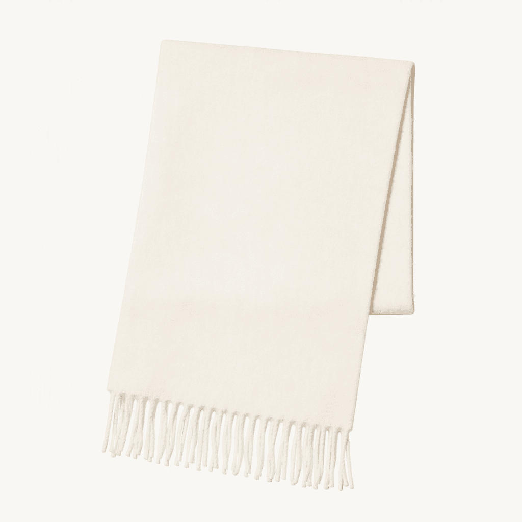 유니클로 수플레얀 청키 스톨 화이트