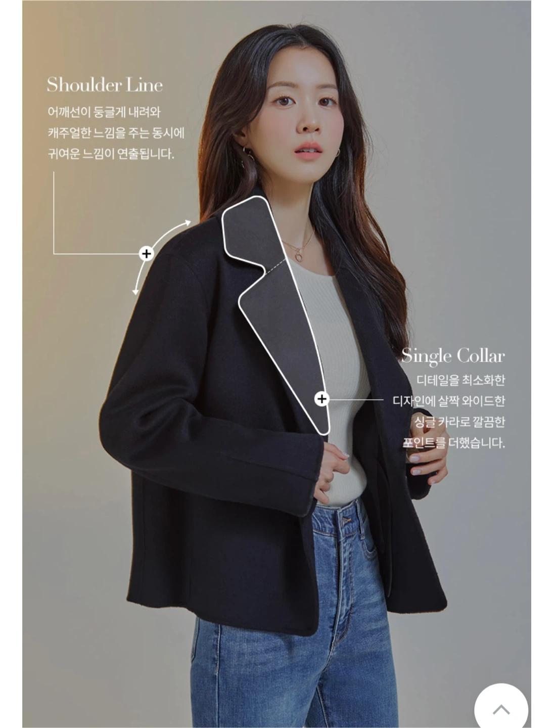로엠 싱글 코트 블랙 5