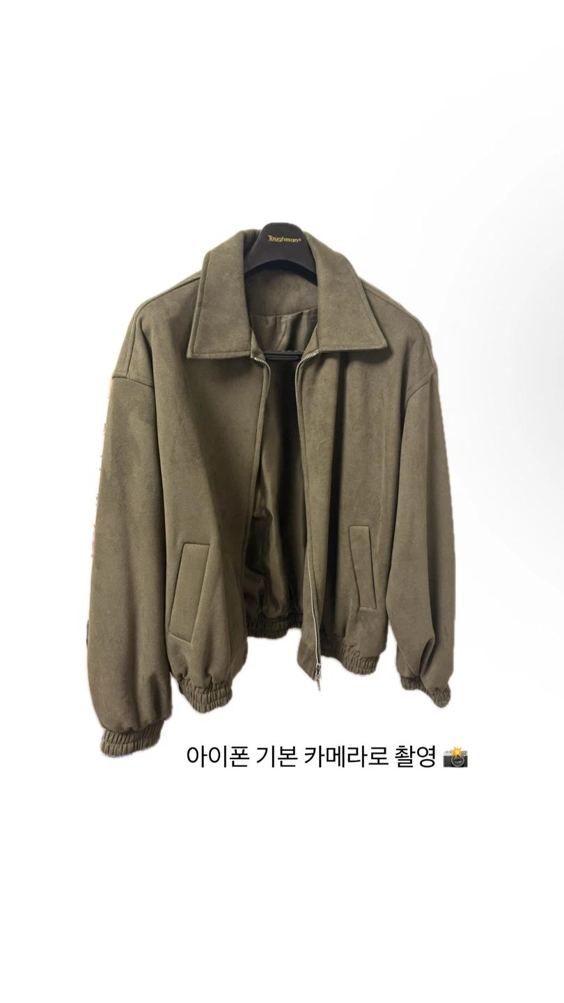 (남여공용) 스탠다드에러 스웨이드 집업 자켓 블루종 카키 5