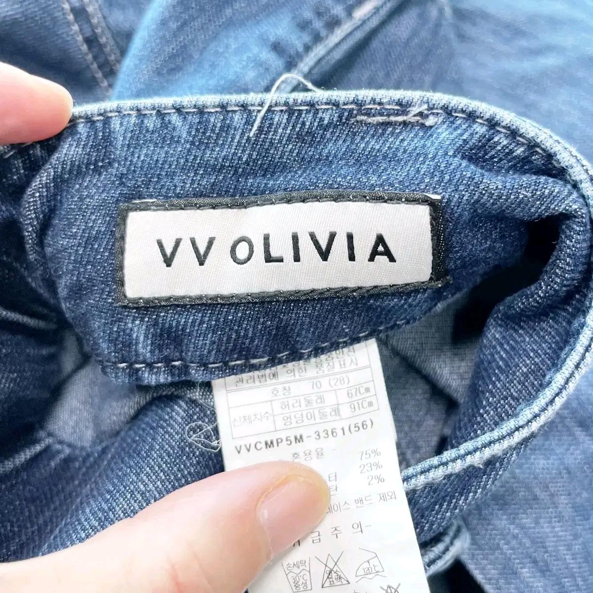 VVOLIVIA 2024 하이웨스트 세미부츠컷청바지28 5