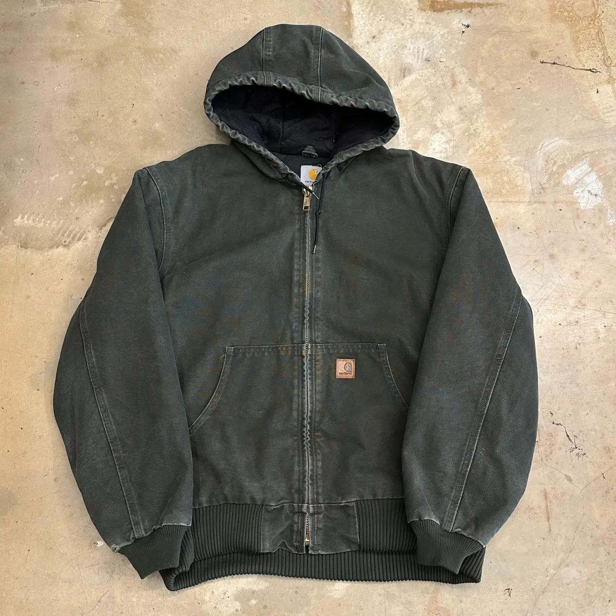 XL 칼하트 J130 덕액티브 카키 후드 자켓 3