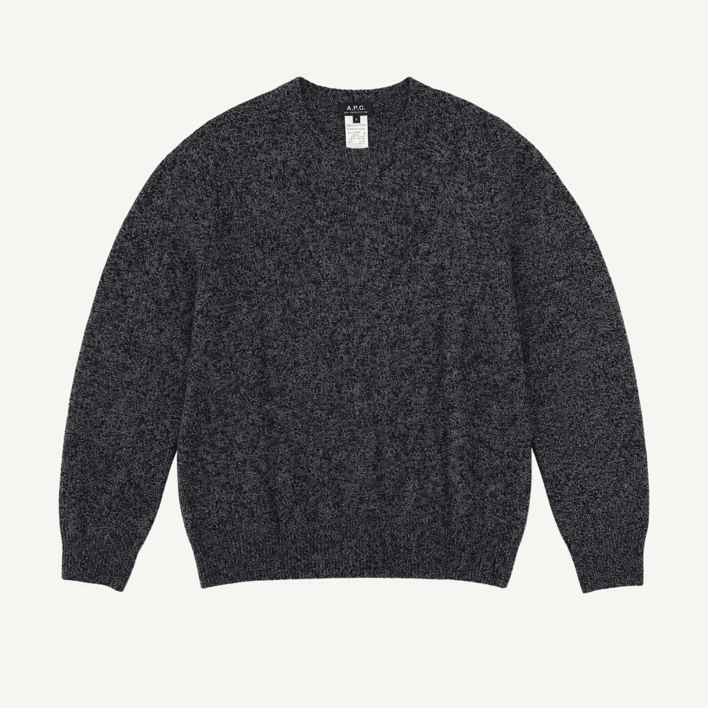 A.P.C. 아페쎄 라운드 니트 스웨터 차콜