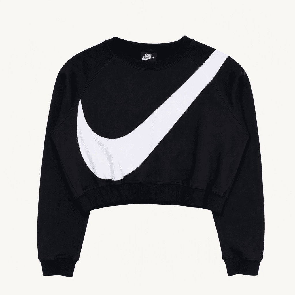 NIKE 스우시 빅로고 크롭 맨투맨 S