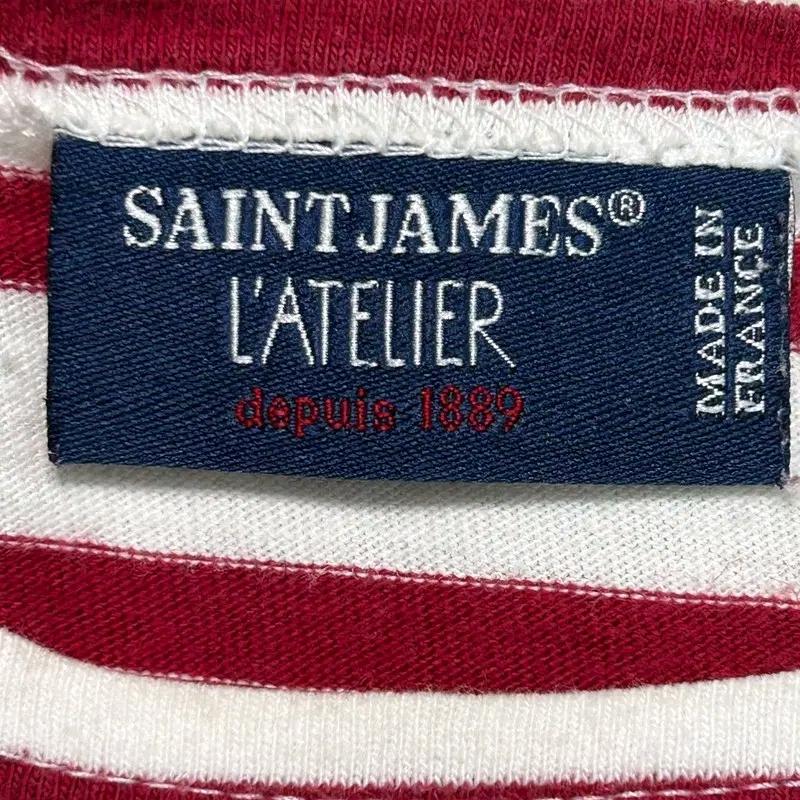 SAINT JAMES 스트라이프 반팔티 레드 XS 6