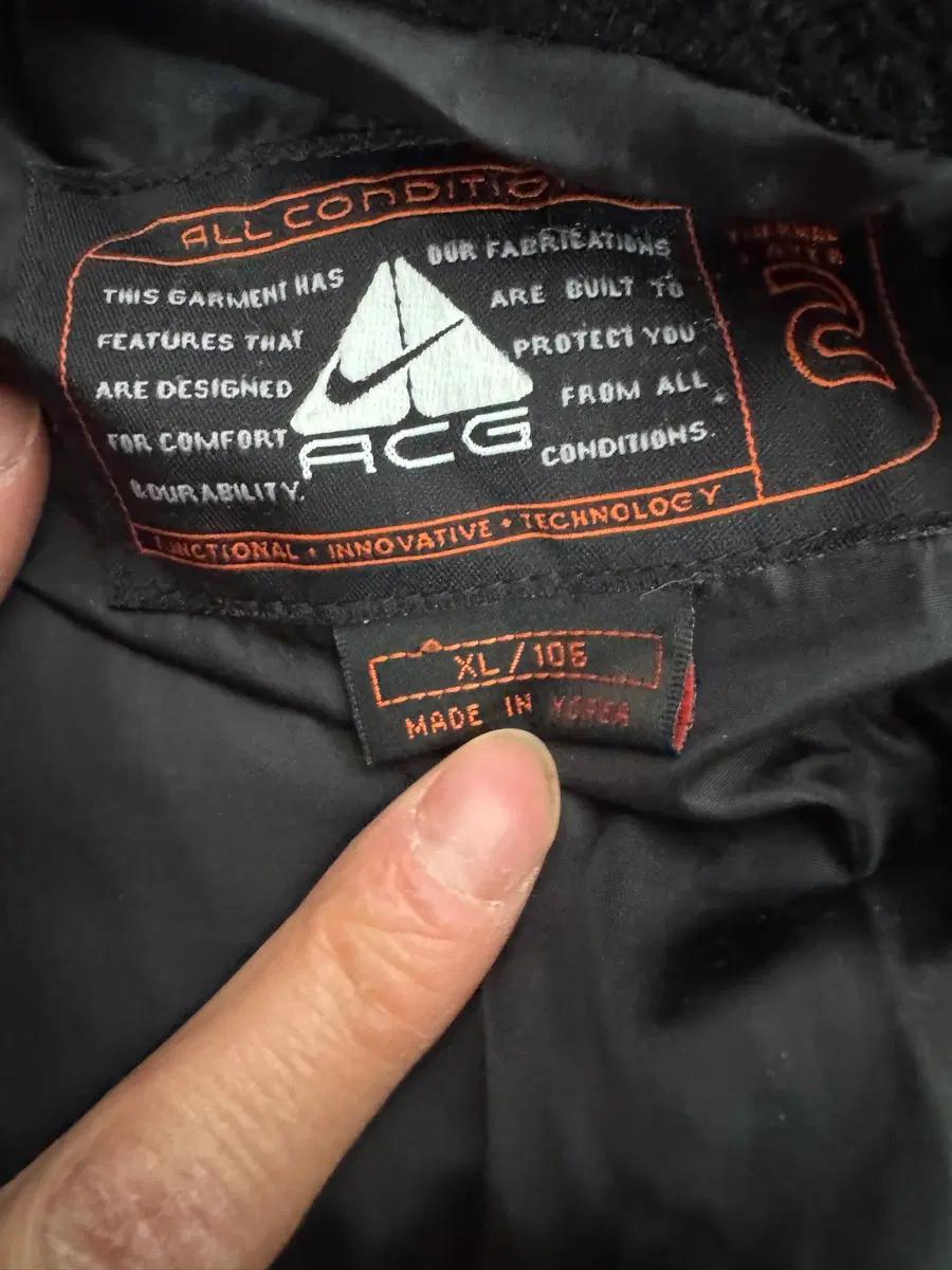 희귀!! 나이키 ACG 올드스쿨 밑단 스트링 패딩 점퍼 XL 5