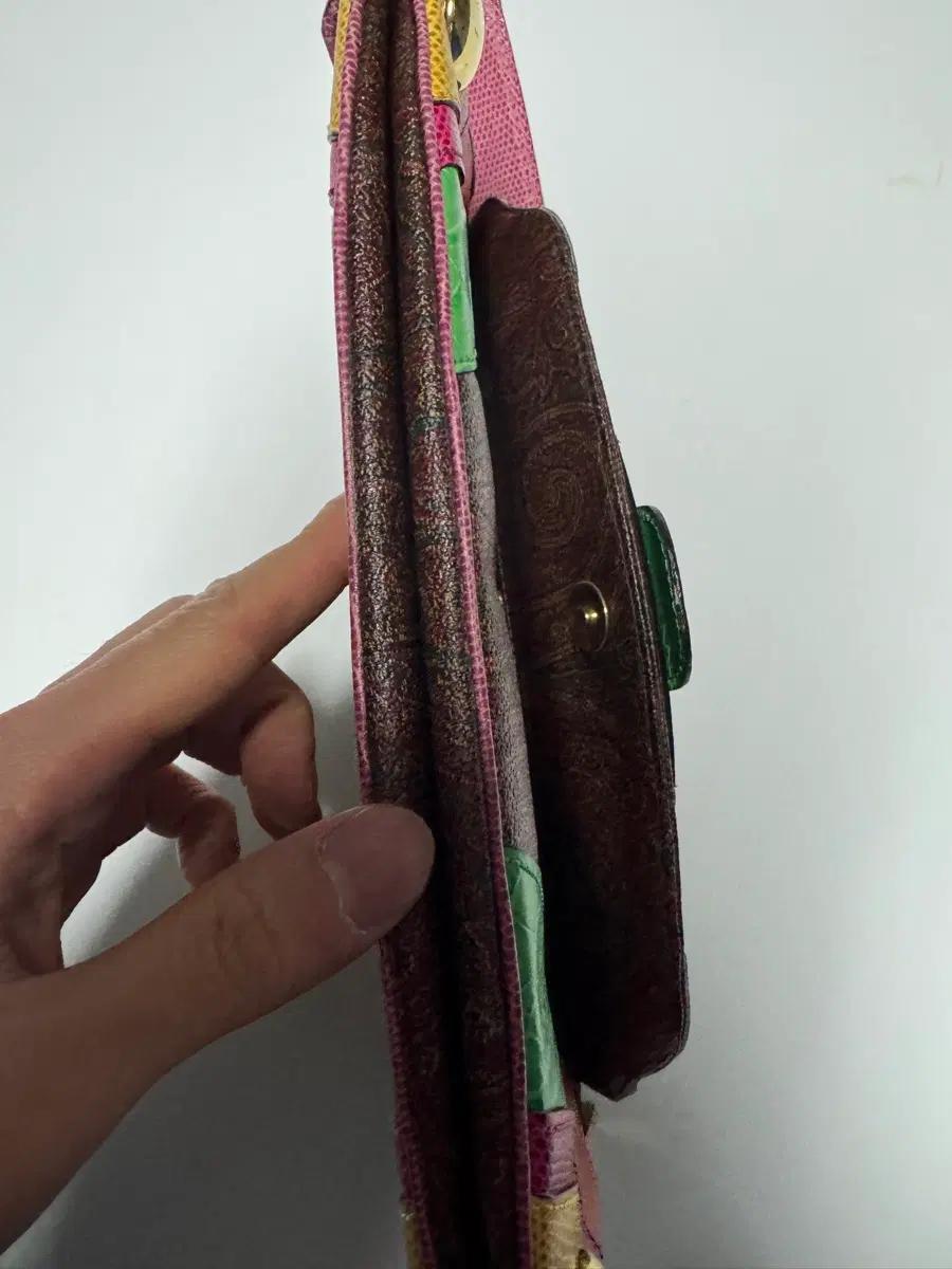 여성 에트로 Etro 고급 라인 홀스 로고 숄더백 + 카드 7