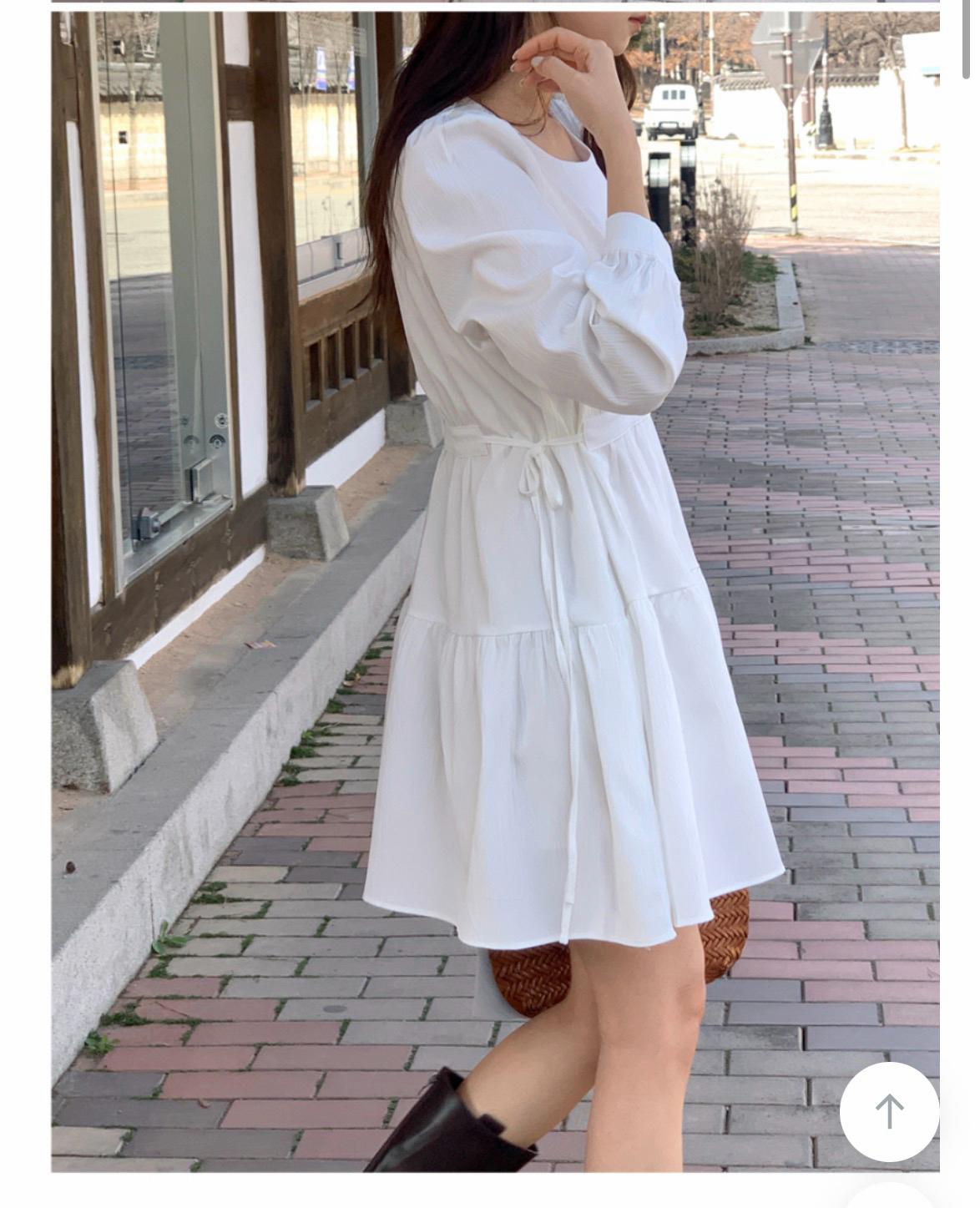 리얼코코 화이트 셔링 미니 원피스 5