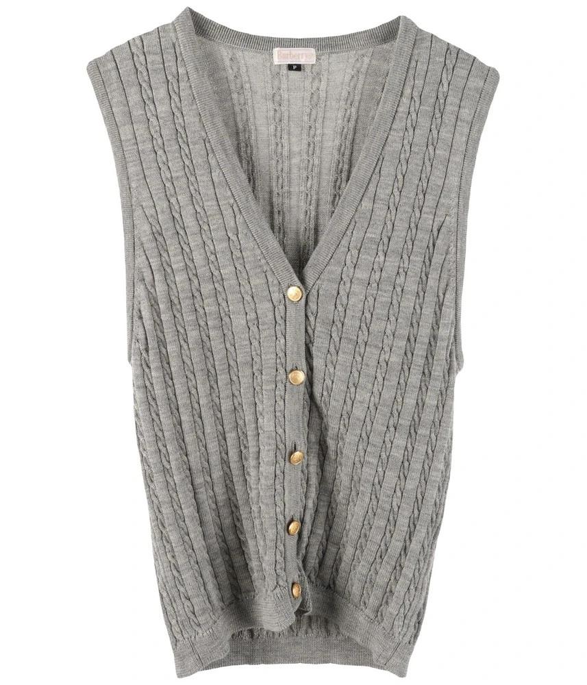 BURBERRY 버버리 울 100% 니트 베스트 여 (F) (C02388) 2