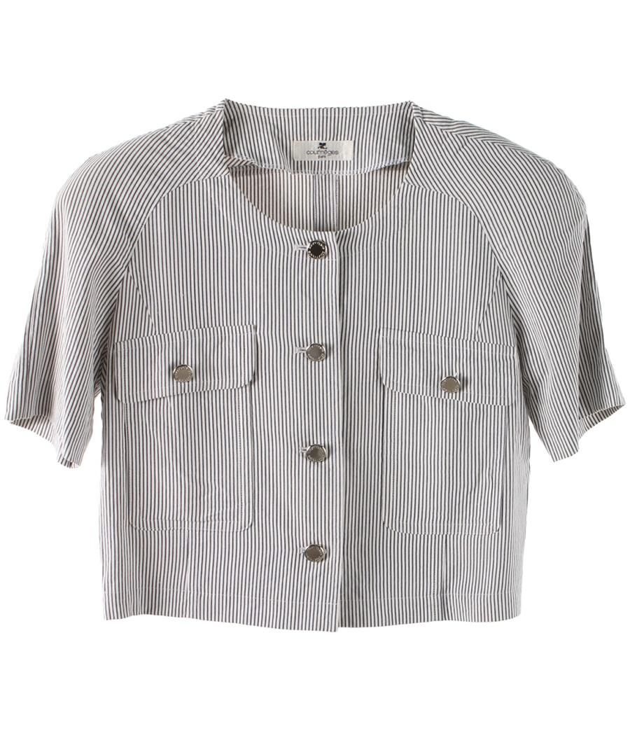 COURREGES 꾸레쥬 레이온 코튼 반팔 자켓 여성 (M) (618870) 2