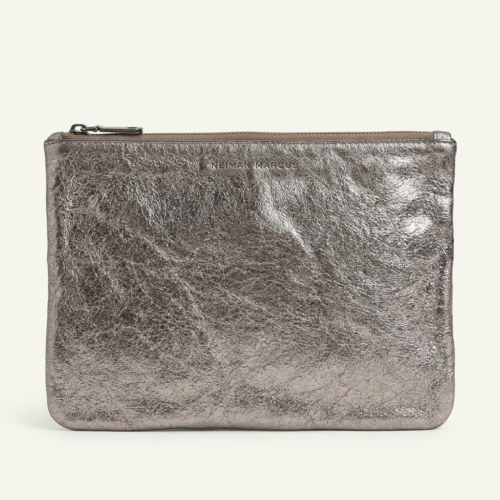 NEIMAN MARCUS 니만 마커스 리얼 레더 클러치 백 여 (F) (Z03457) 착용컷