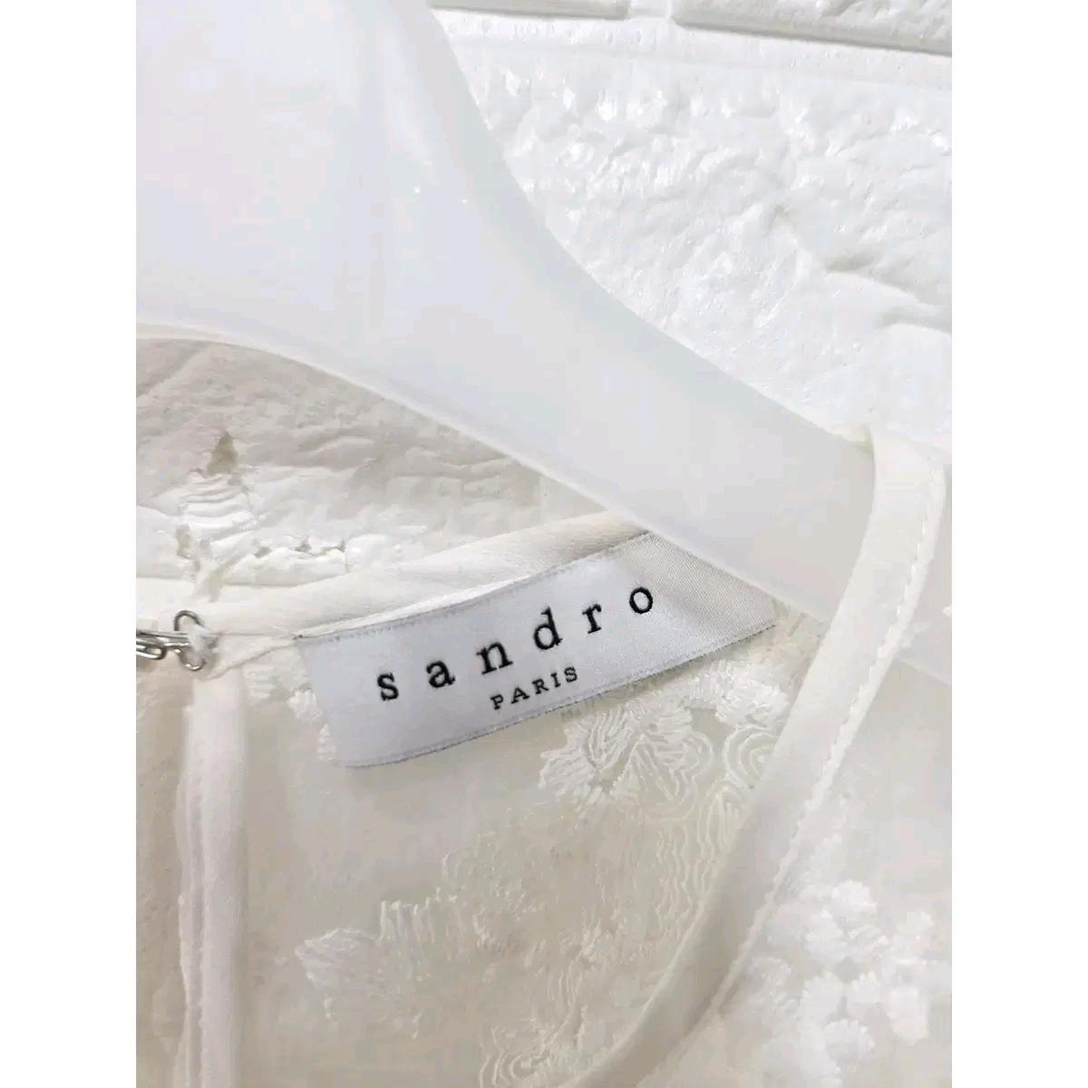 M 산드로 Sandro 화이트 시스루 원피스 E759 3