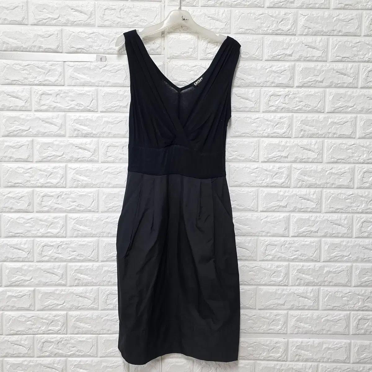 S DKNY 블랙 민소매 원피스 E808 2